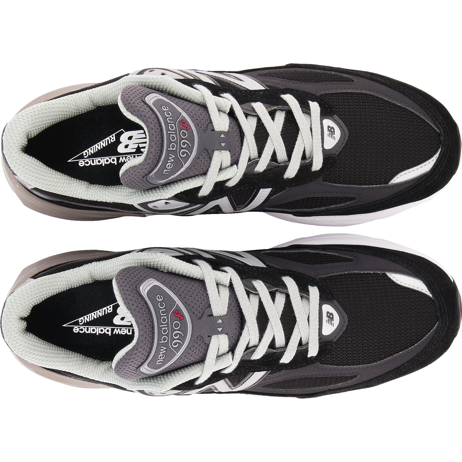 Mens New balance Men's New Balance M990BK6 Black/White Suede/Mesh Black Suede/Mesh