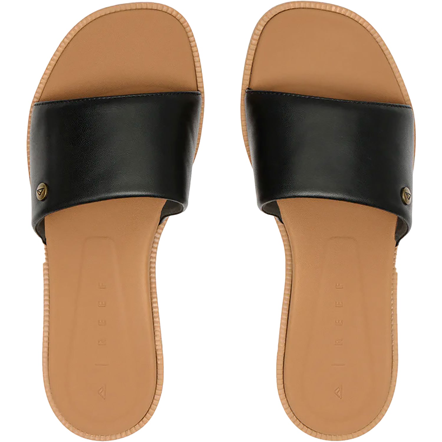 Womens Reef Women's REEF Sunny Arrianah Black/Tan Synthetic Black/Tan Synthetic