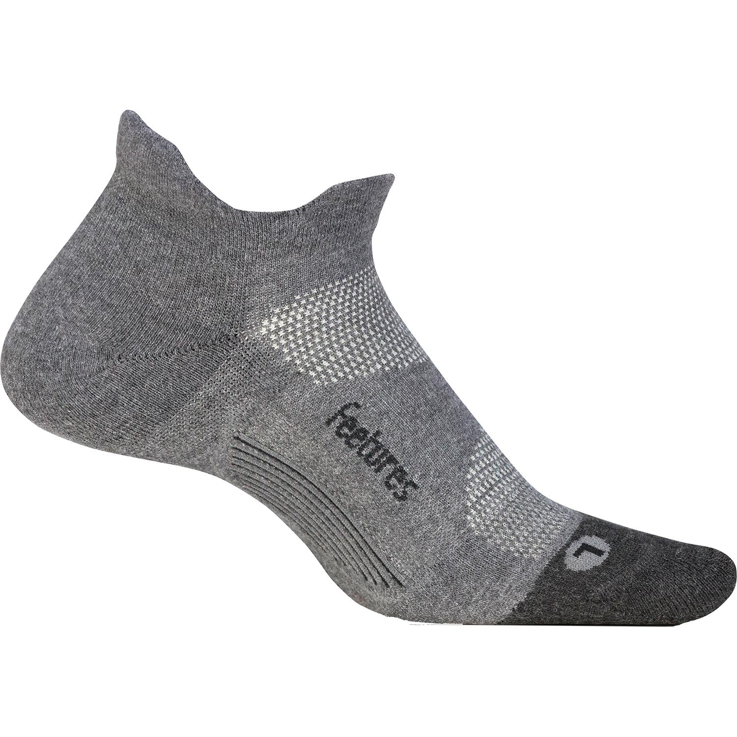 Unisex Feetures Unisex Feetures Elite Max Cushion No Show Tab Socks Grey Grey