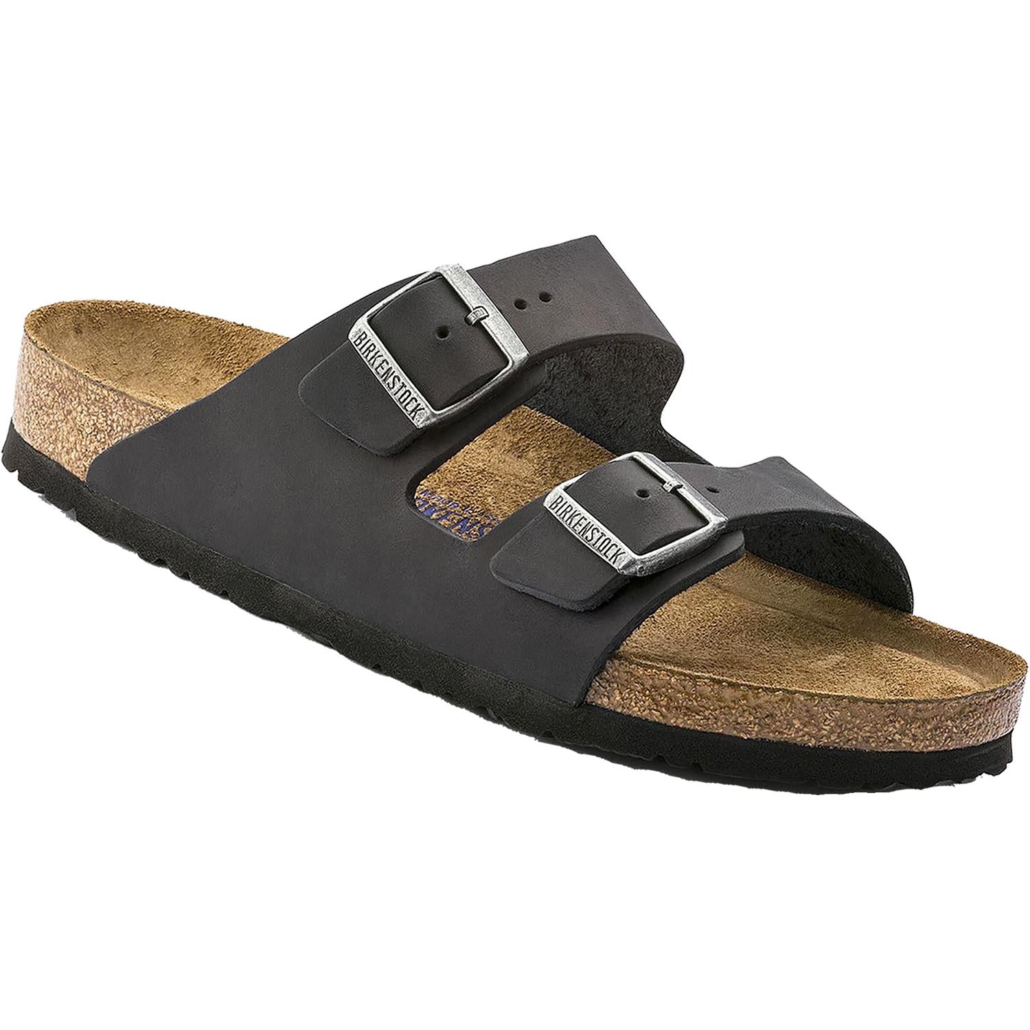 Unisex Birkenstock Unisex Birkenstock Arizona Soft Footbed Black Oiled Leather Black Oiled Leather