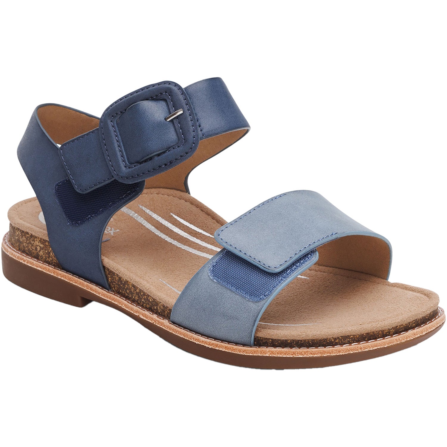 Womens Aetrex Women's Aetrex Claire Navy Leather Navy