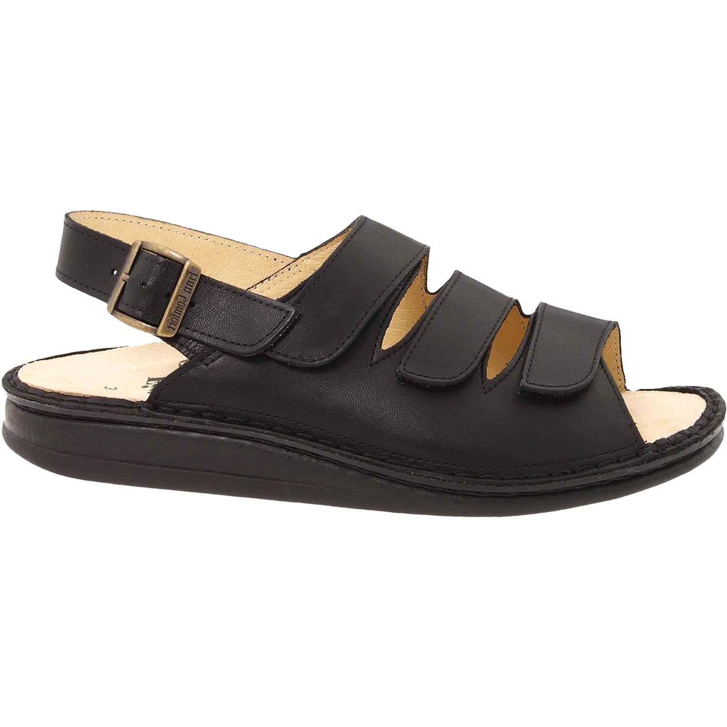Womens Finn comfort Women's Finn Comfort Sylt Soft Black Nappa Leather Black Nappa Leather