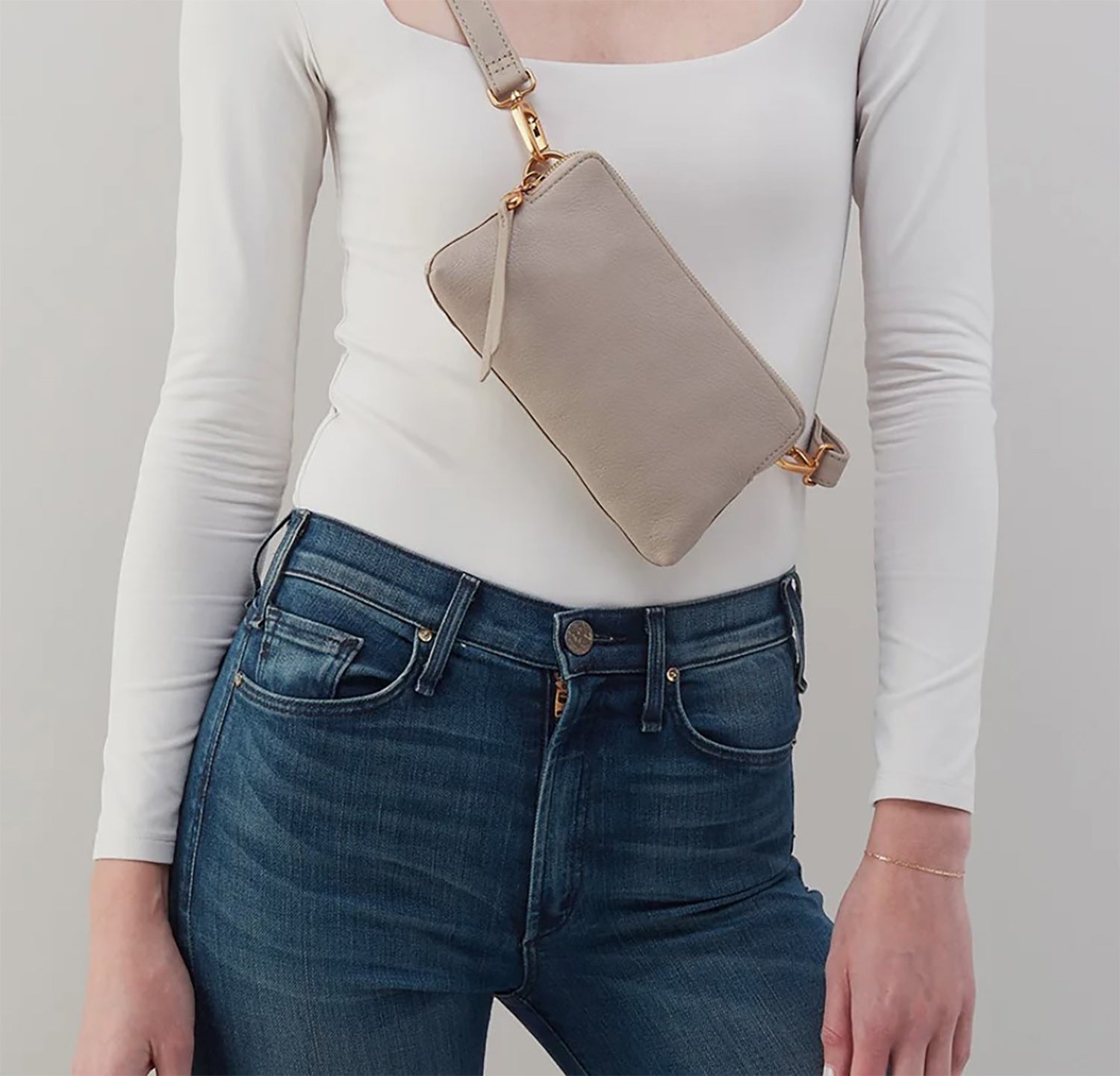 Womens Hobo Hobo International Fern Slim Belt Bag Pebbled Taupe Pebbled Taupe