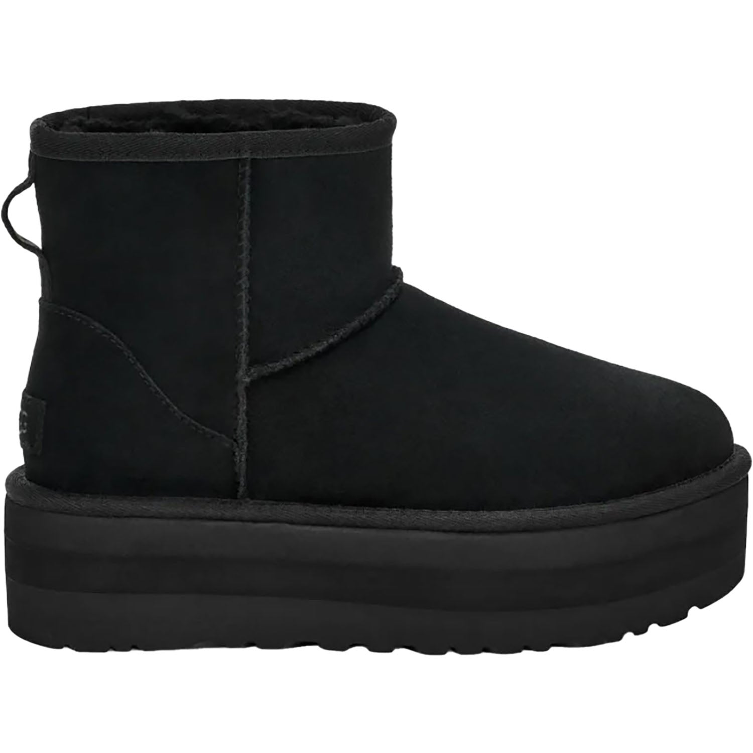 Womens Ugg Women's UGG Classic Mini Platform Black Suede Black Suede