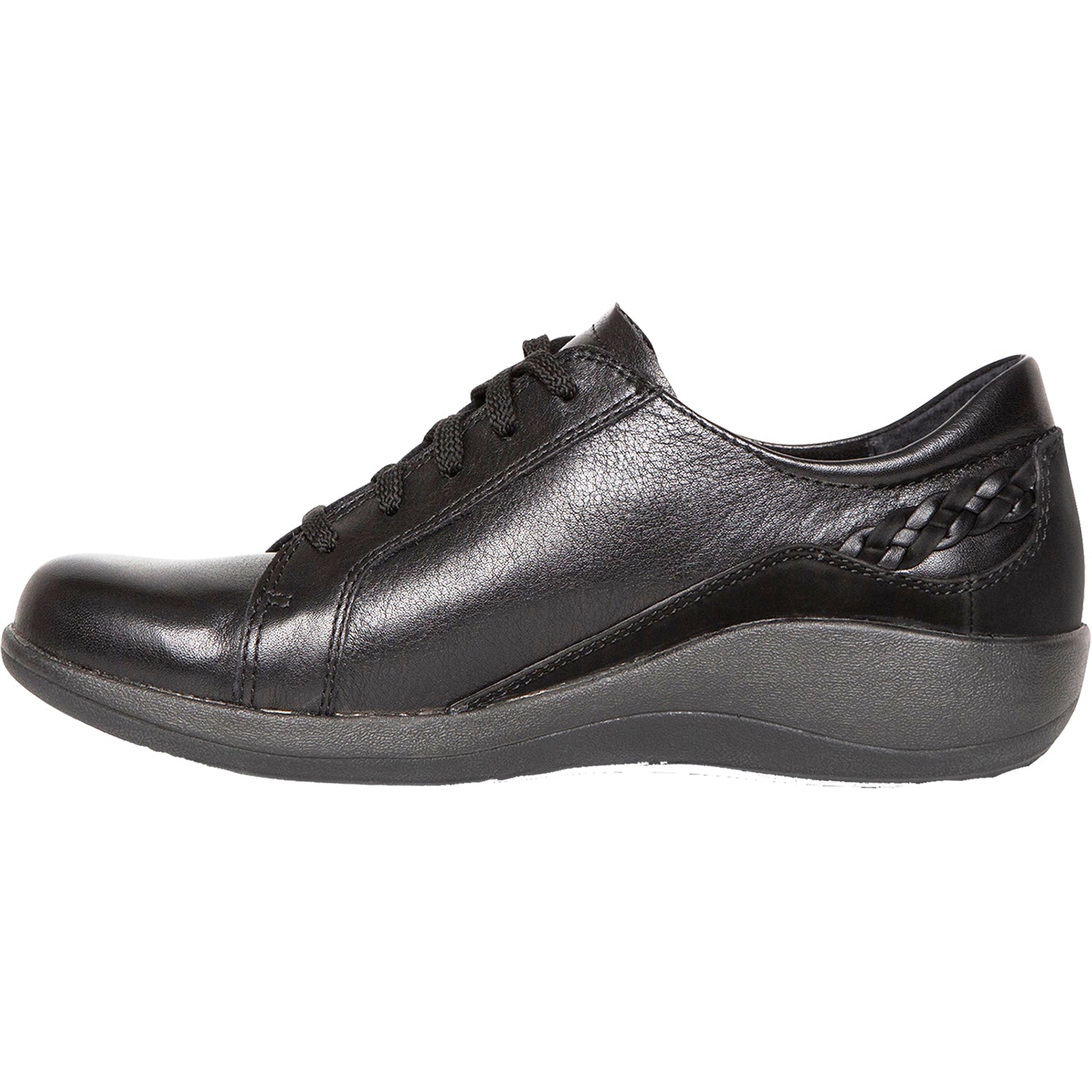Womens Aetrex Women's Aetrex Dana Black Leather Black Leather