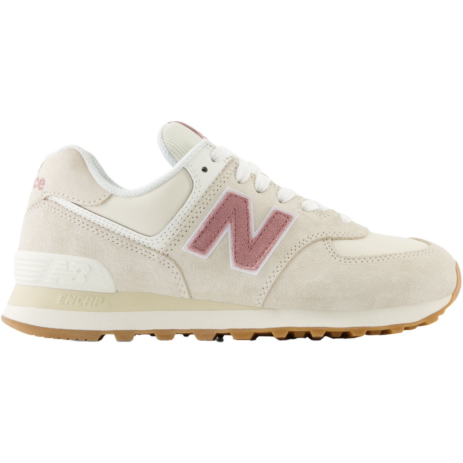Womens New balance Women's New Balance WL574QC2 Linen/Rosewood Suede Linen/Rosewood Suede