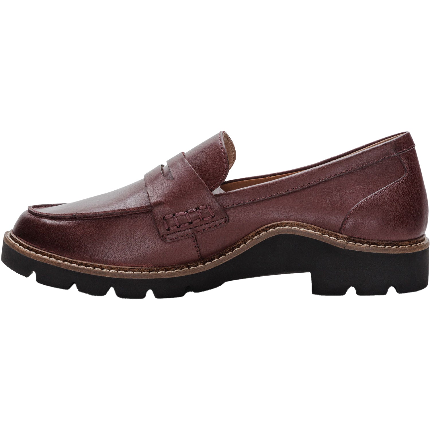 Womens Aetrex Women's Aetrex Collette Burgundy Leather Loafer Burgundy