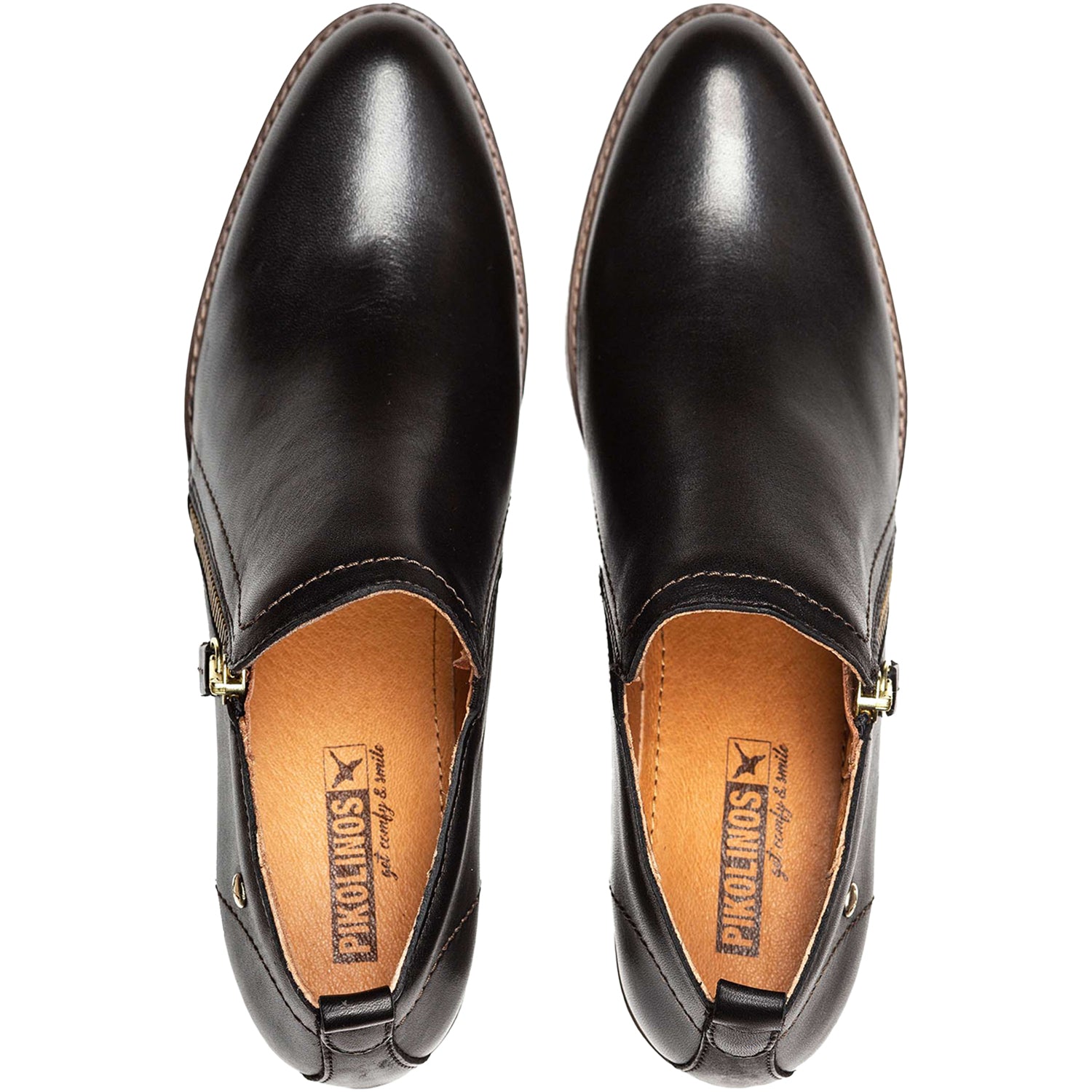 Womens Pikolinos Women's Pikolinos Llanes W7H-7563 Black Leather Black Leather