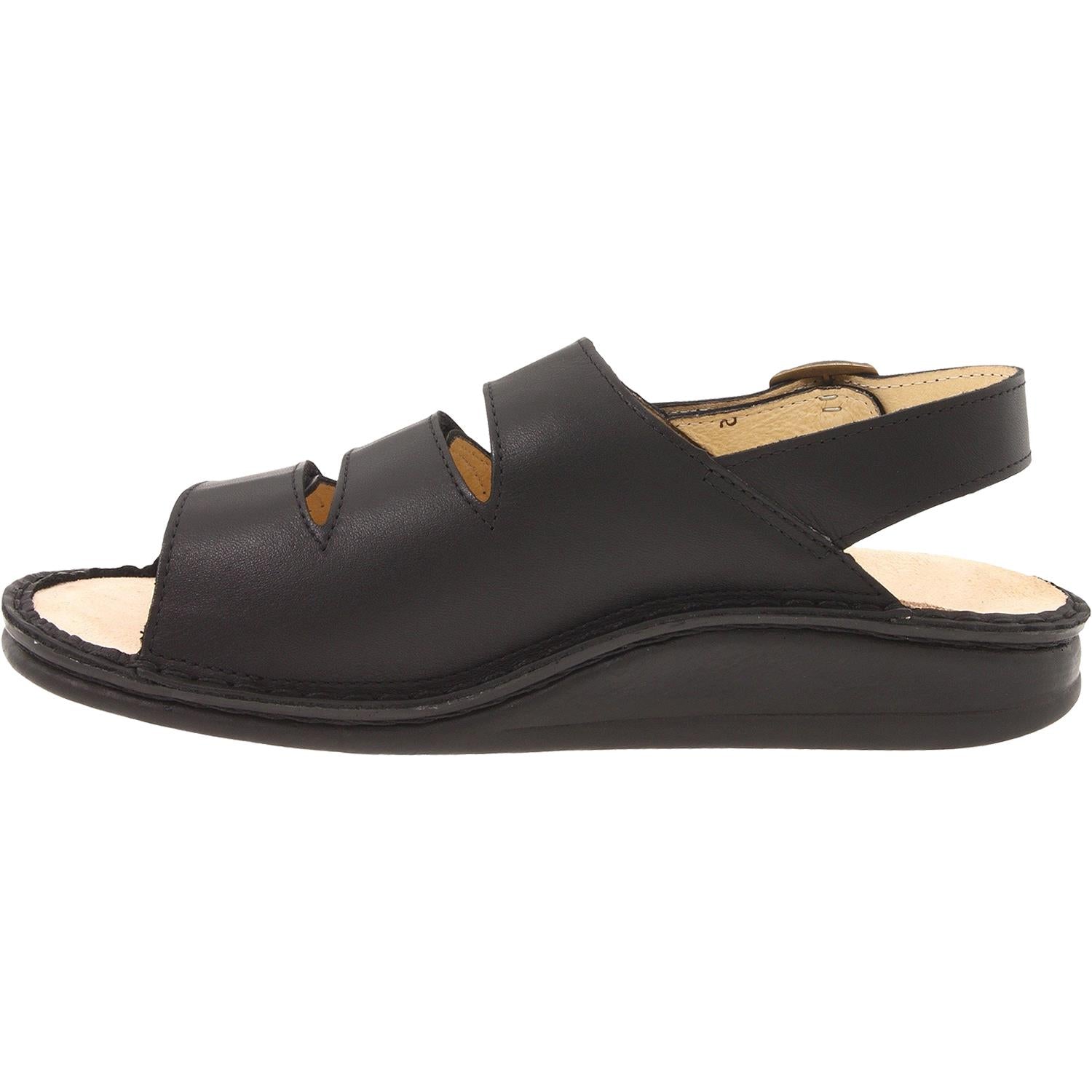 Womens Finn comfort Women's Finn Comfort Sylt Soft Black Nappa Leather Black Nappa Leather