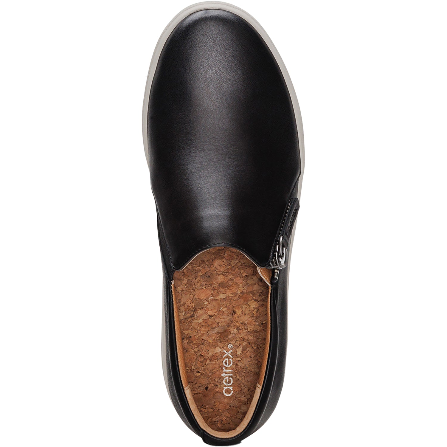 Womens Aetrex Women's Aetrex Jenna Black Leather Black Leather
