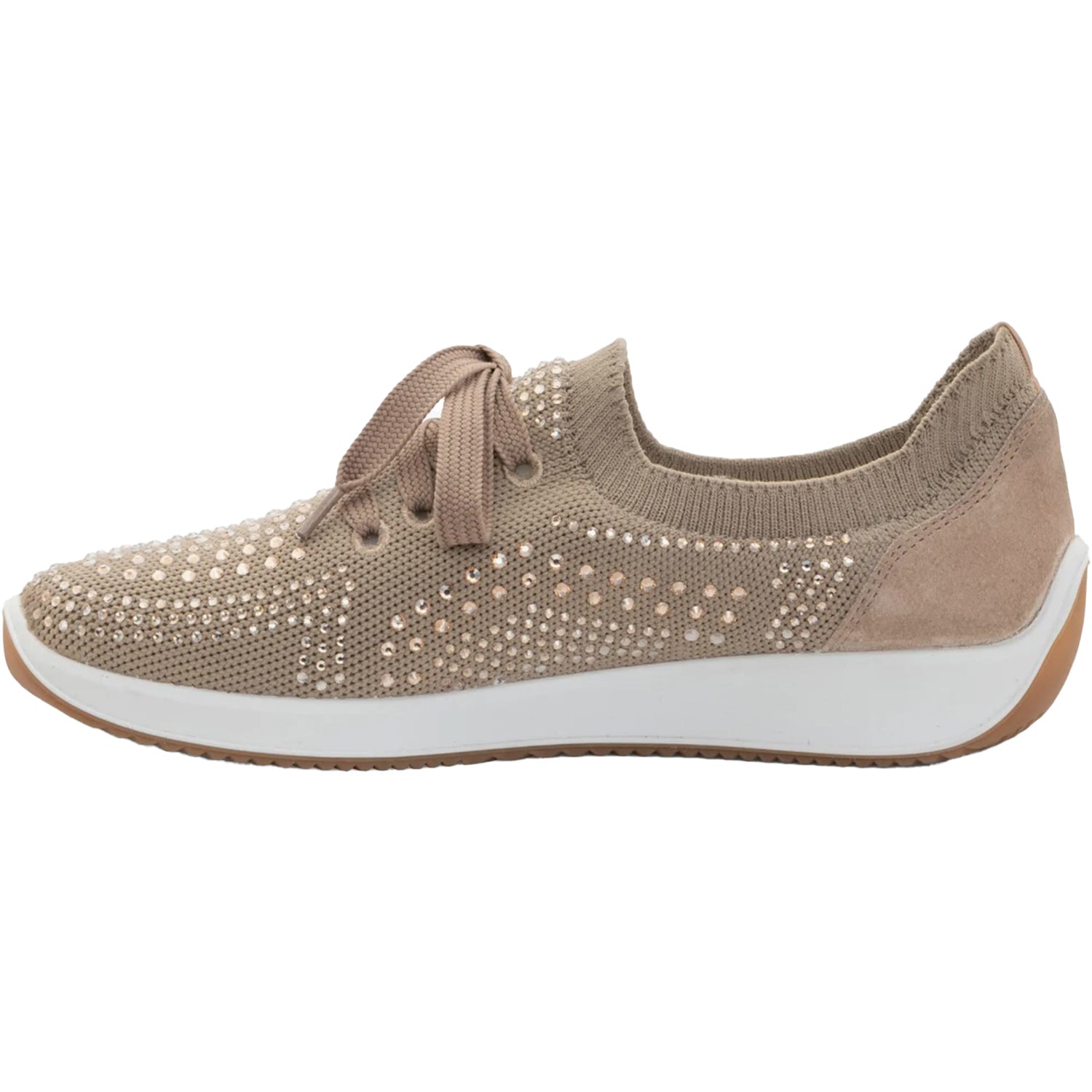 Womens Ara shoes Women's Ara Shoes Lisbon Lace Sand Wovenstretch With Sparkle Sand