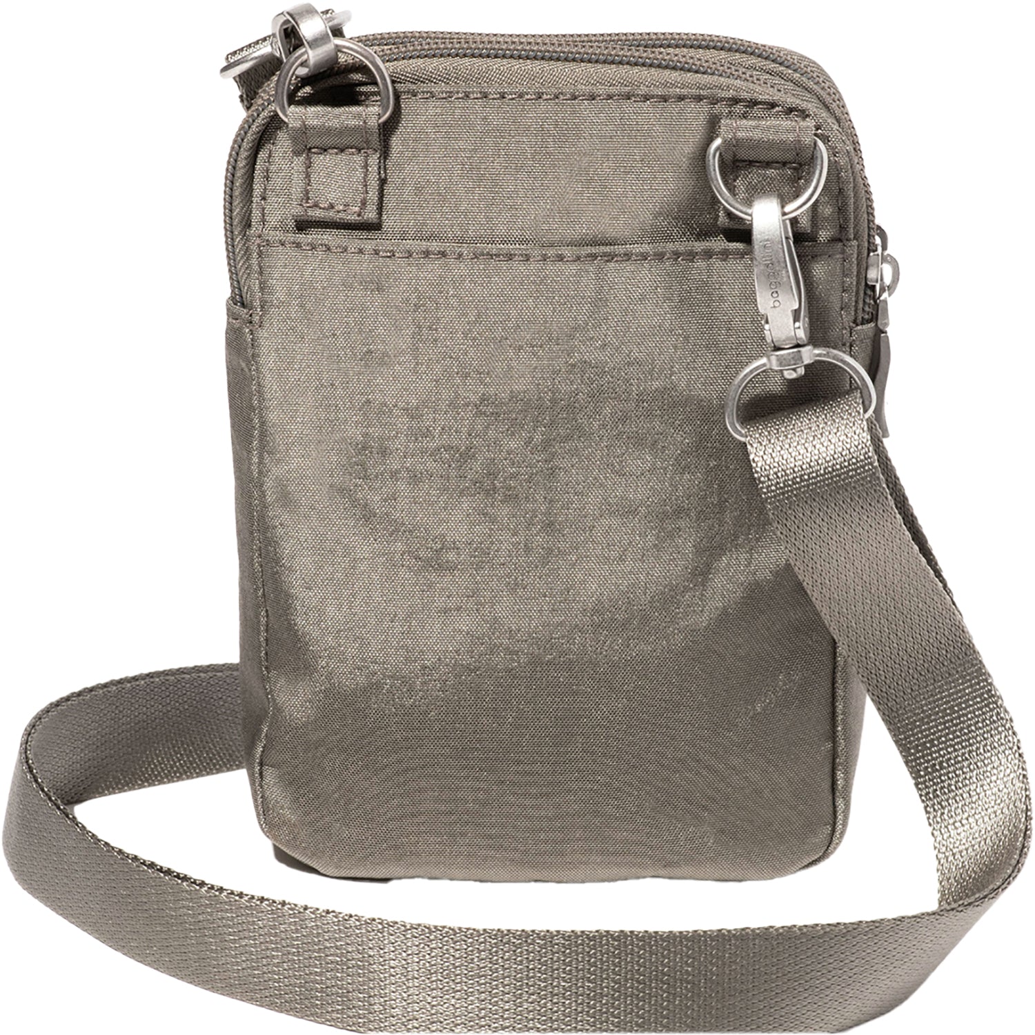 Womens Baggallini Baggallini Modern Take Two RFID Crossbody Sterling Shimmer Sterling Shimmer