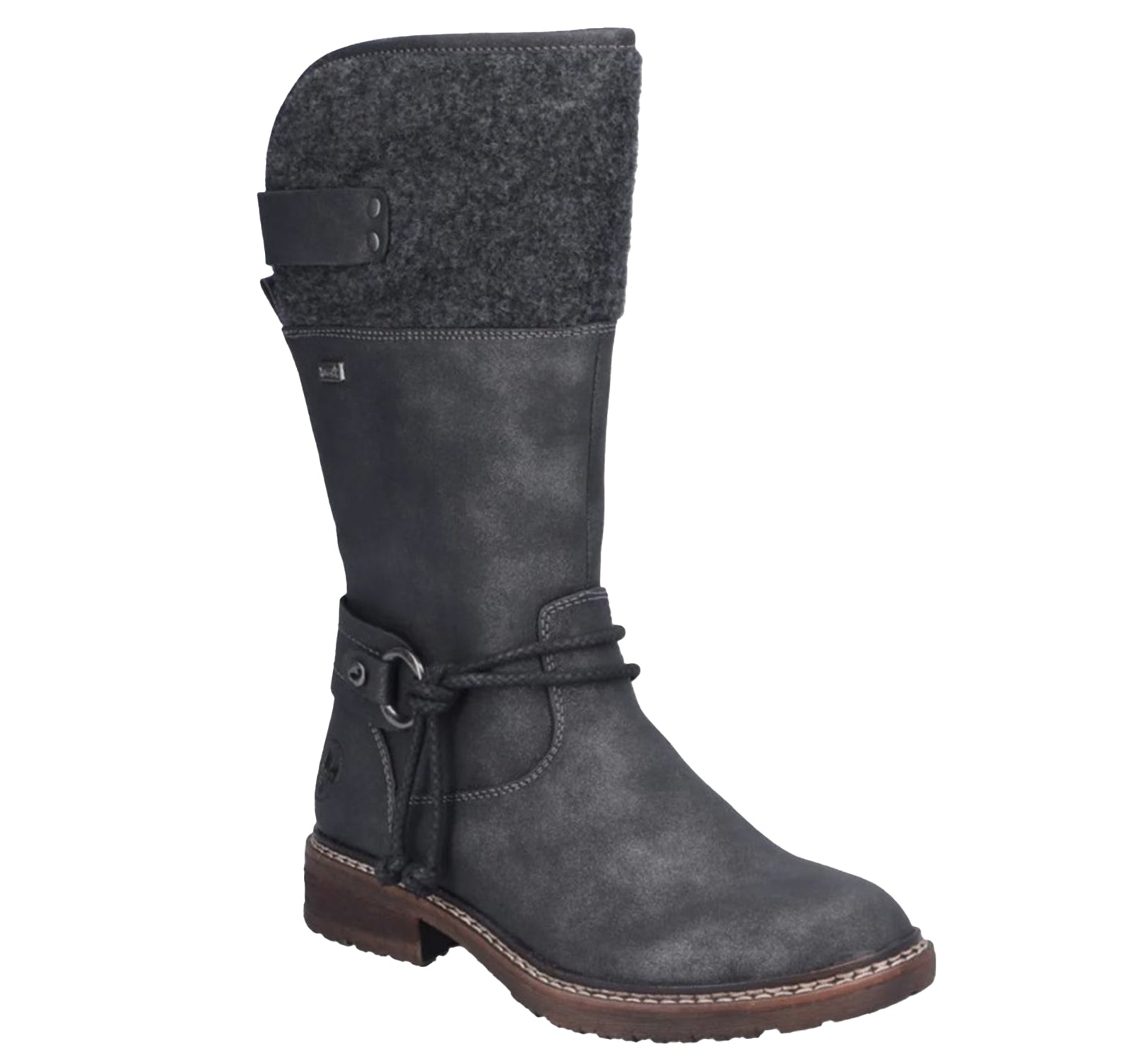 Womens Rieker Women's Rieker 94774-45 Dominika 74 Graphite/Anthrazit Synthetic Graphite/Anthrazit Synthetic