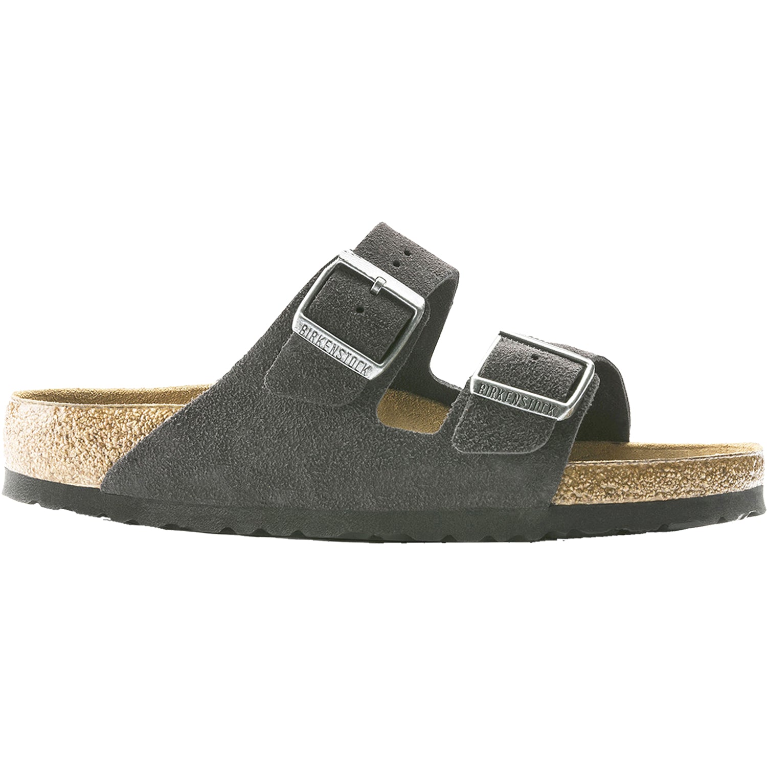 Unisex Birkenstock Unisex Birkenstock Arizona Soft Footbed Velvet Grey Suede Velvet Grey Suede