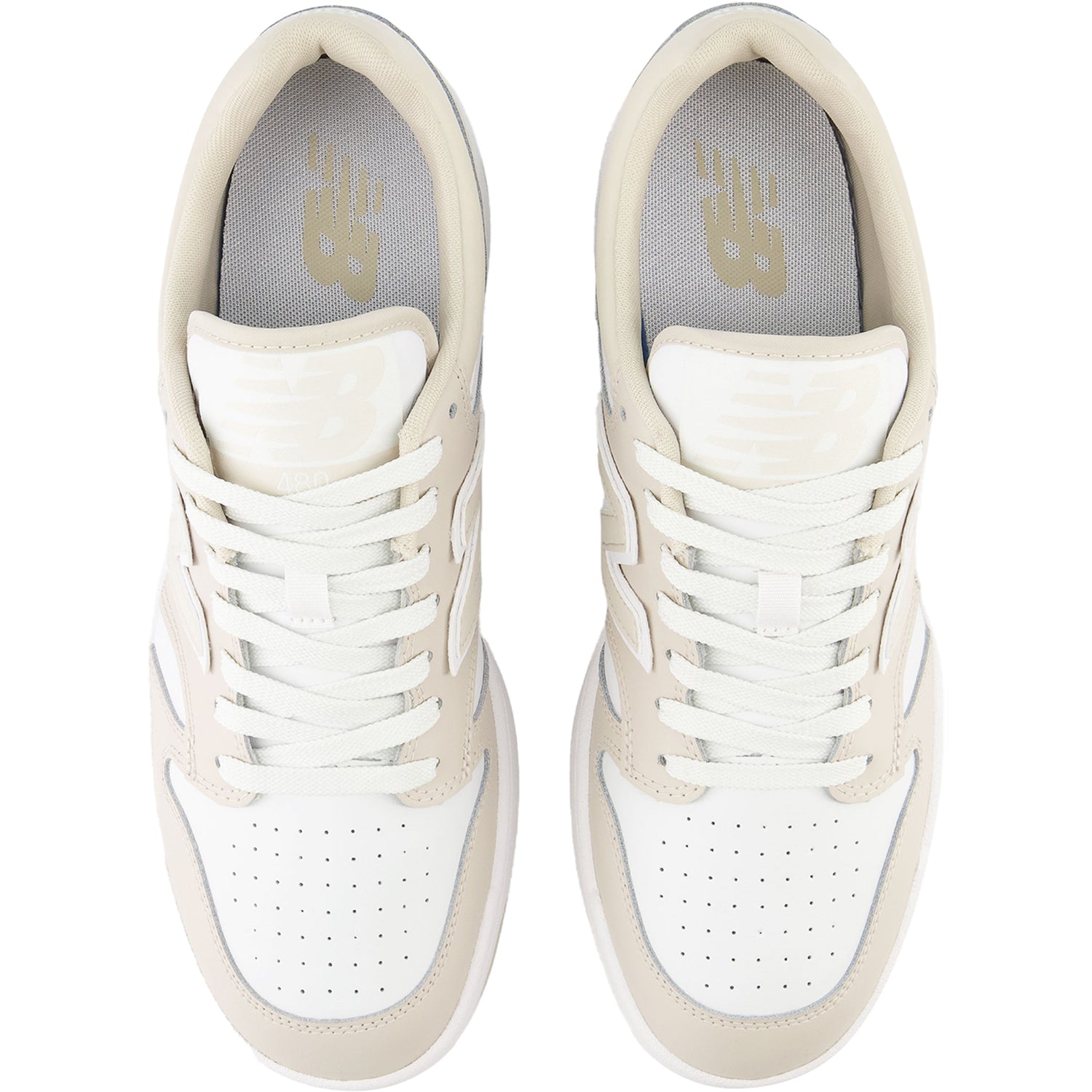 Unisex New balance Unisex's New Balance BB480LBB TimberWolf/White Leather TimberWolf/White