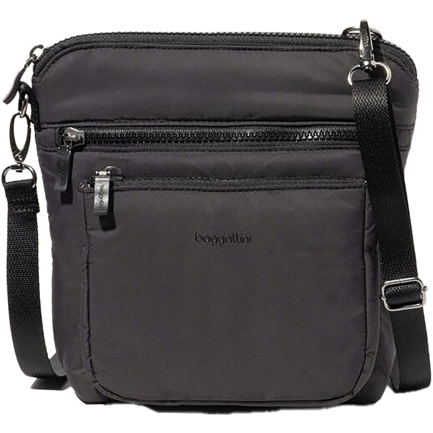 Womens Baggallini Baggallini Modern Pocket Crossbody Black Puff Synthetic Black Puff Synthetic