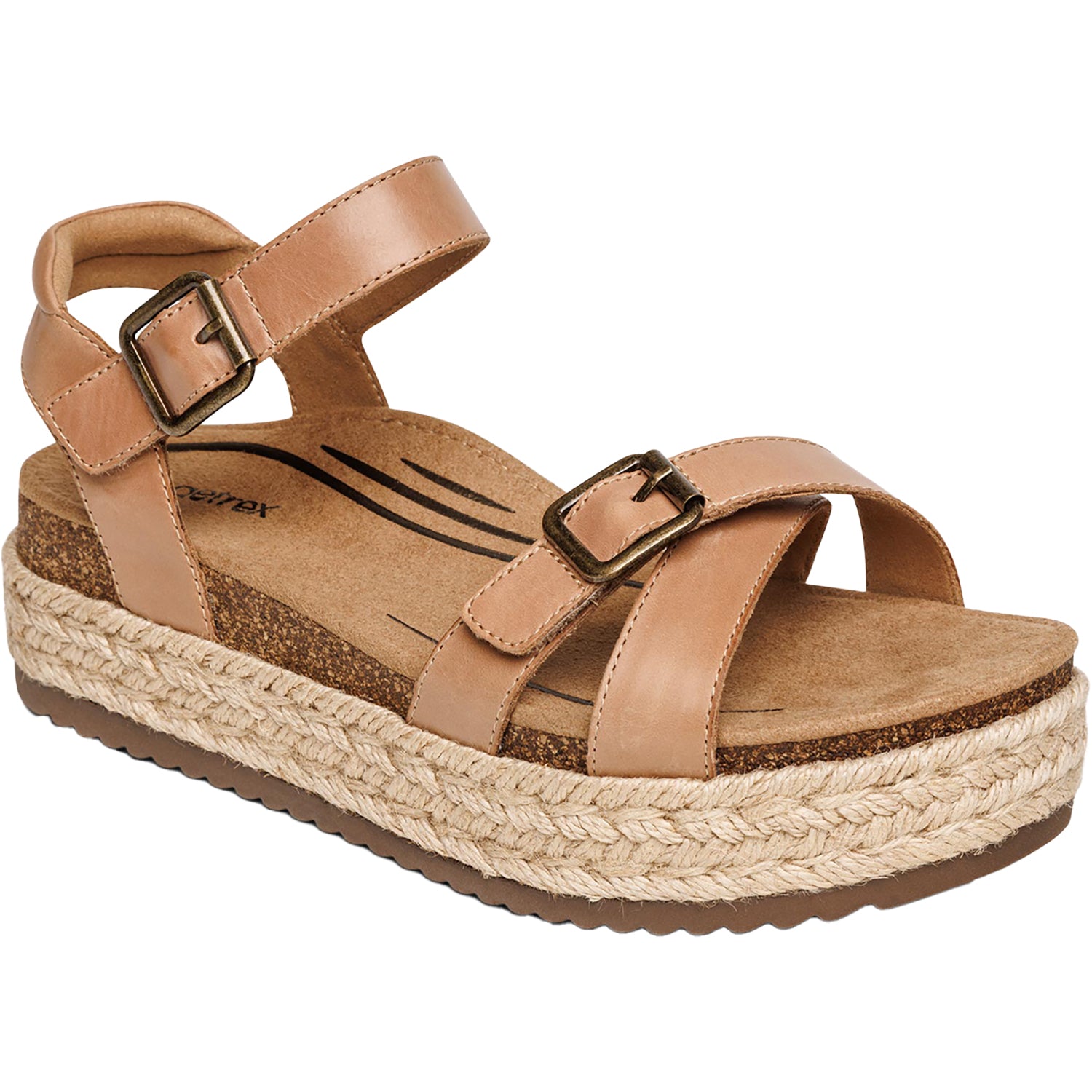 Womens Aetrex Women's Aetrex Paula Camel Leather Aetrex Paula Camel Leather