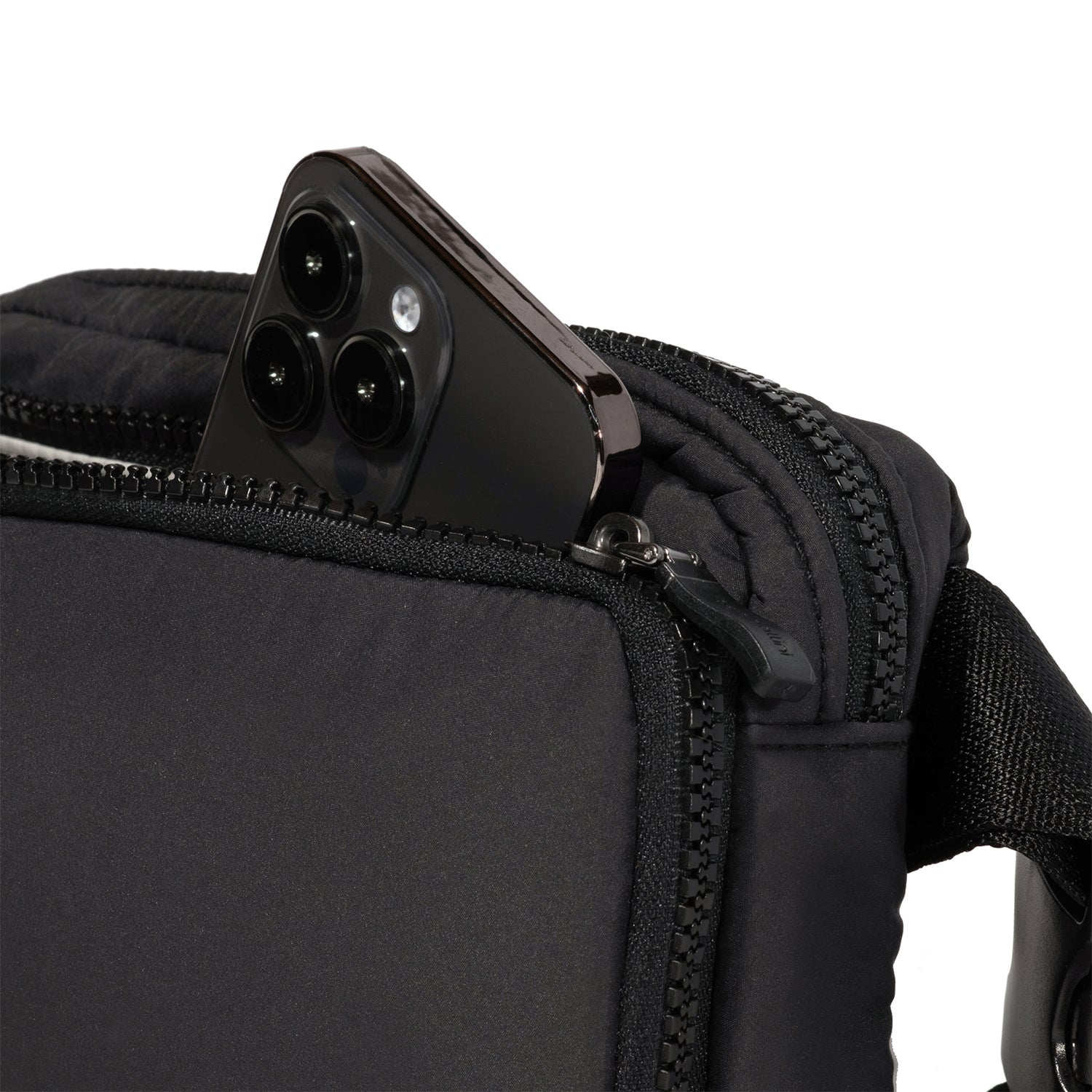 Womens Baggallini Baggallini Modern Belt Bag Sling Black Puff Black Puff