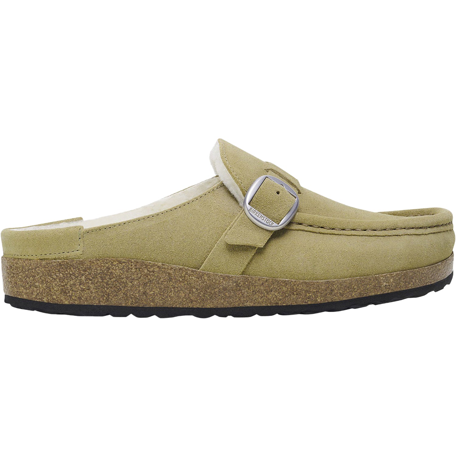 Womens Birkenstock Women's Birkenstock Buckley Shearling Taupe Suede Taupe Suede