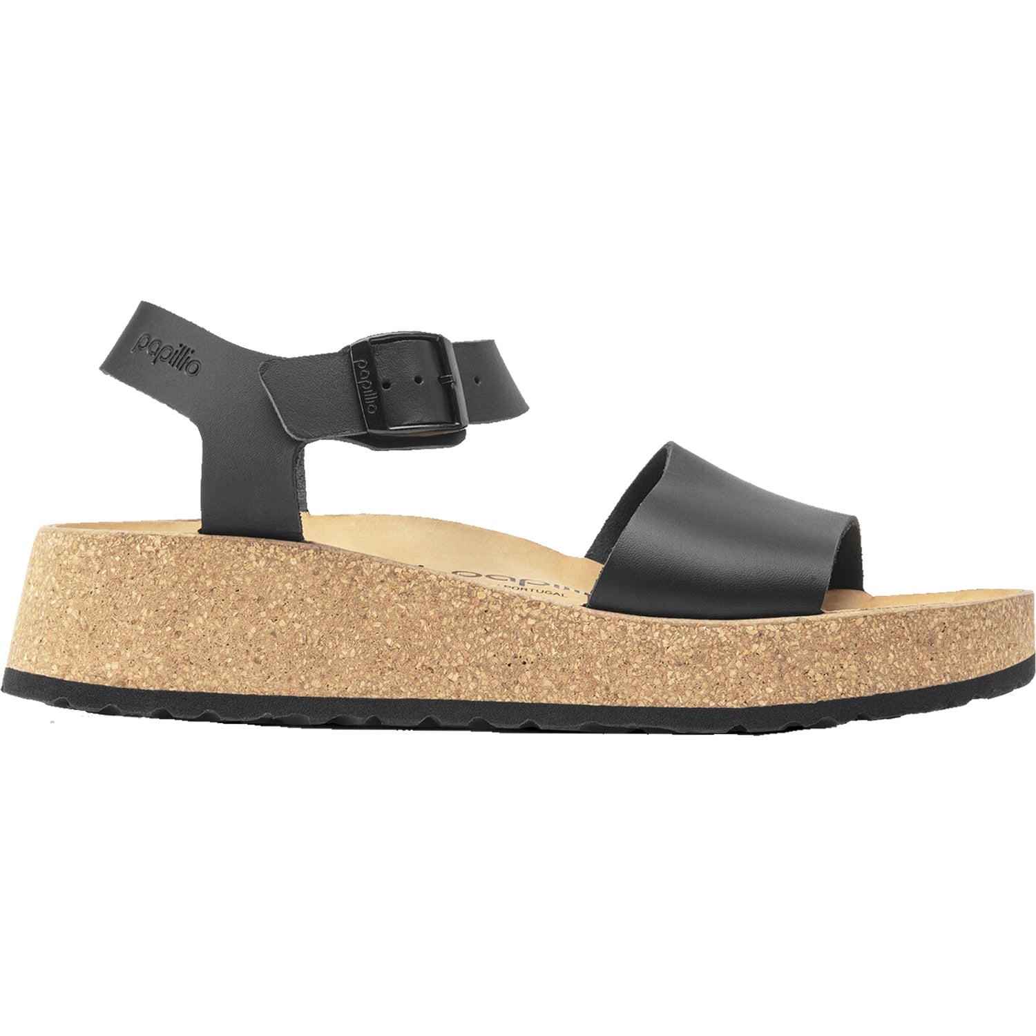 Womens Birkenstock Women's Birkenstock Papillio Glenda Black Leather Black Leather
