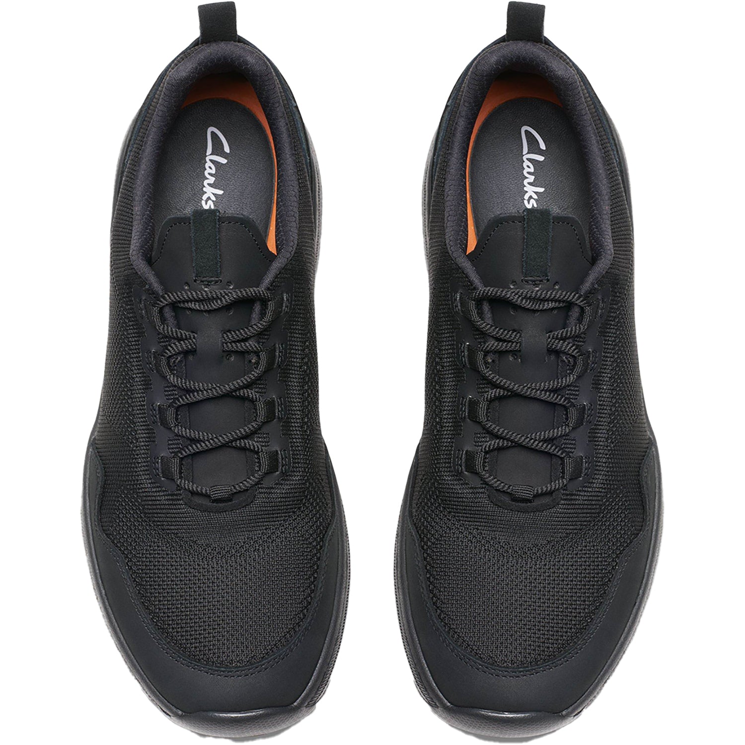 Mens Clarks Men's Clarks Pro Knit SR Black Mesh Black Mesh