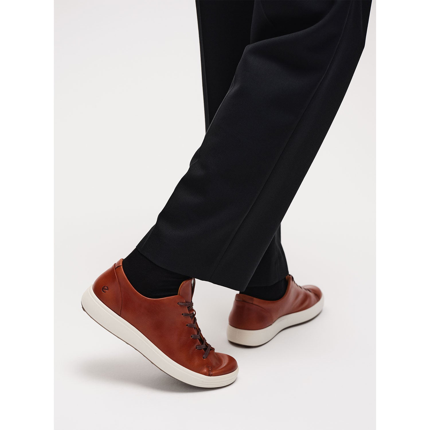 Mens Ecco Men's Ecco Soft 7 M Premier Sneaker Cognac Leather Cognac