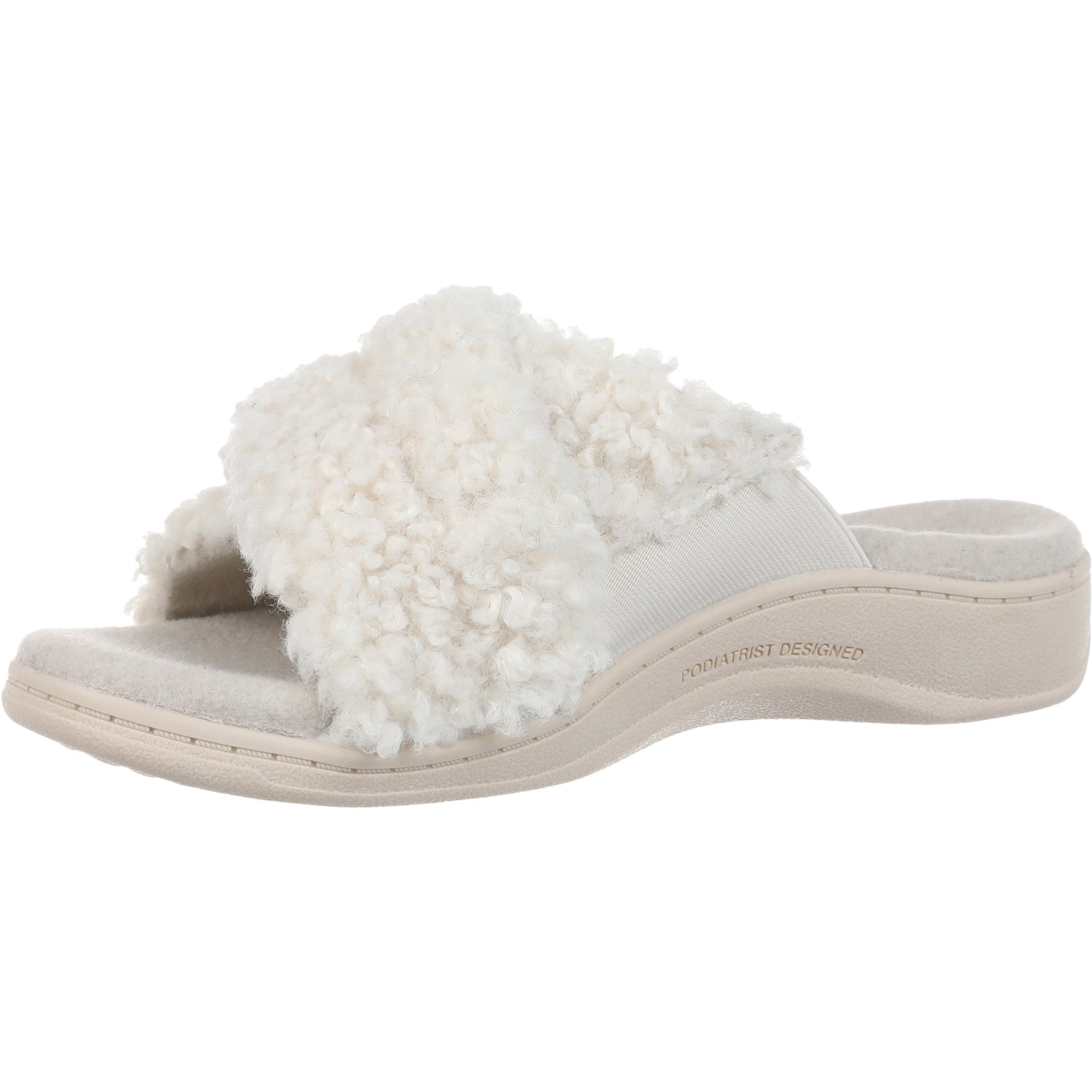 Womens Vionic Women's Vionic Relax II Cream Shearling Cream Shearling