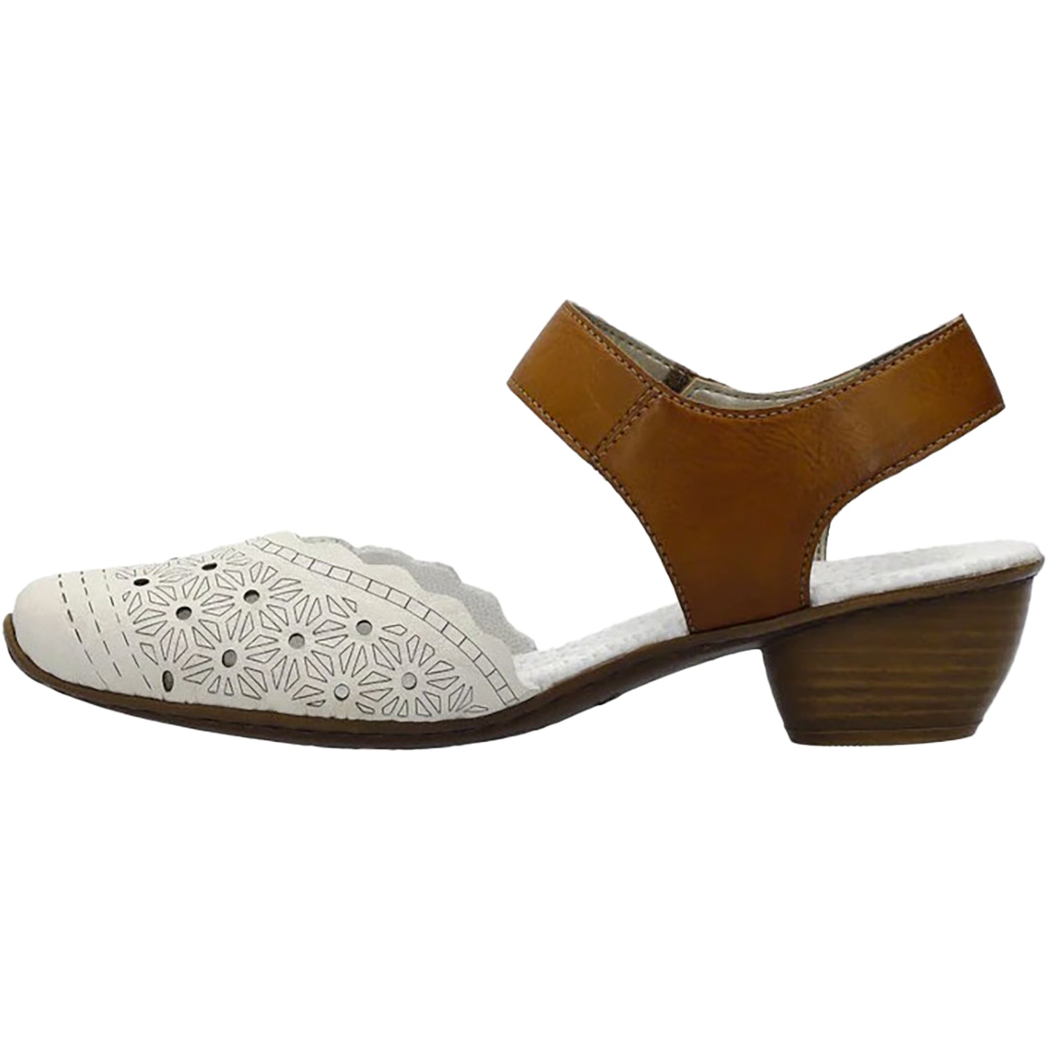 Womens Rieker Women's Rieker 43703-60 Mirjam Cream/Cayenne Leather Cream/Cayenne Leather