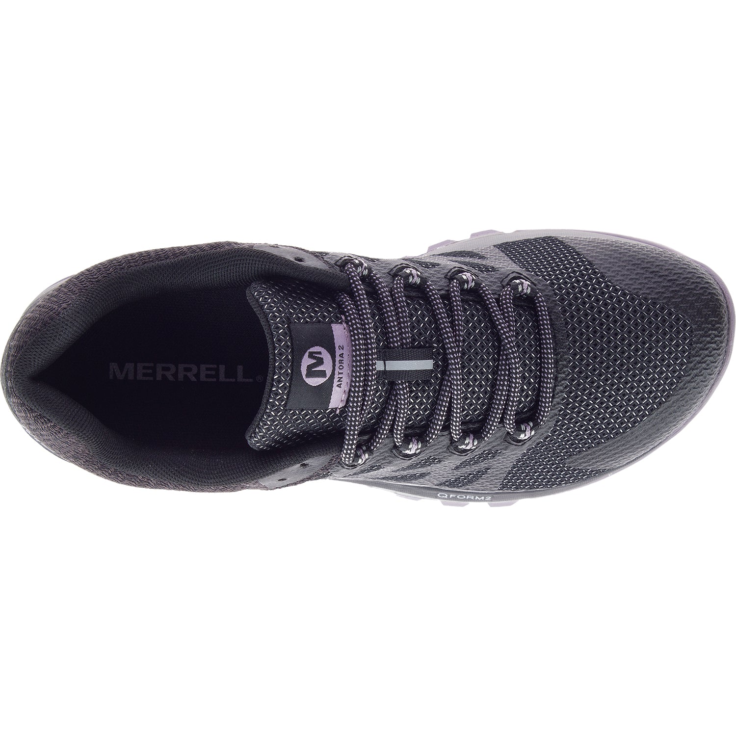 Womens Merrell Women's Merrell Antora 2 Black/Shark Mesh Black/Shark Mesh