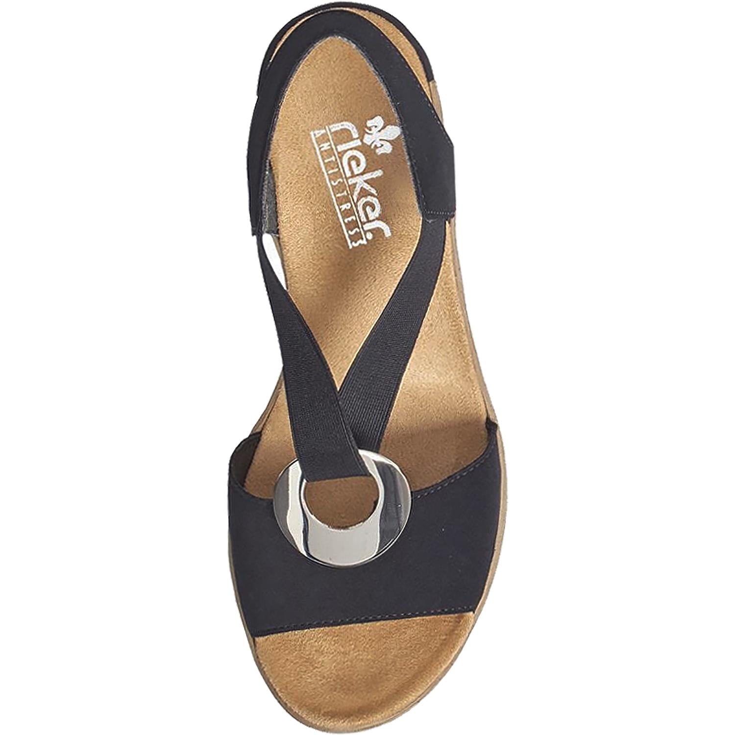 Womens Rieker Women's Rieker 624H6-00 Fanni H6 Black Marokko Synthetic Black Marokko Synthetic