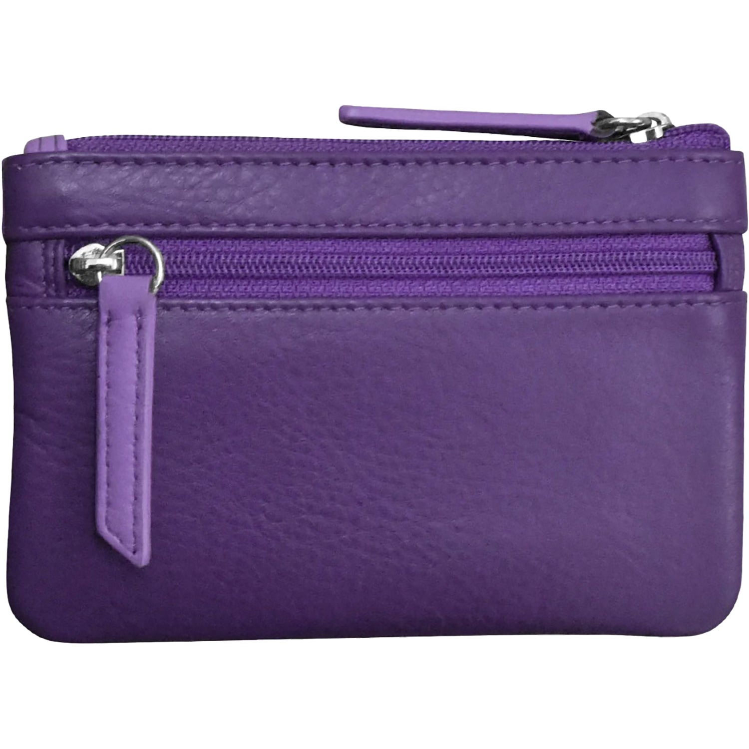 Womens Ili new york ili New York Coin Holder with Key Ring Planet Purple Leather Planet Purple Leather