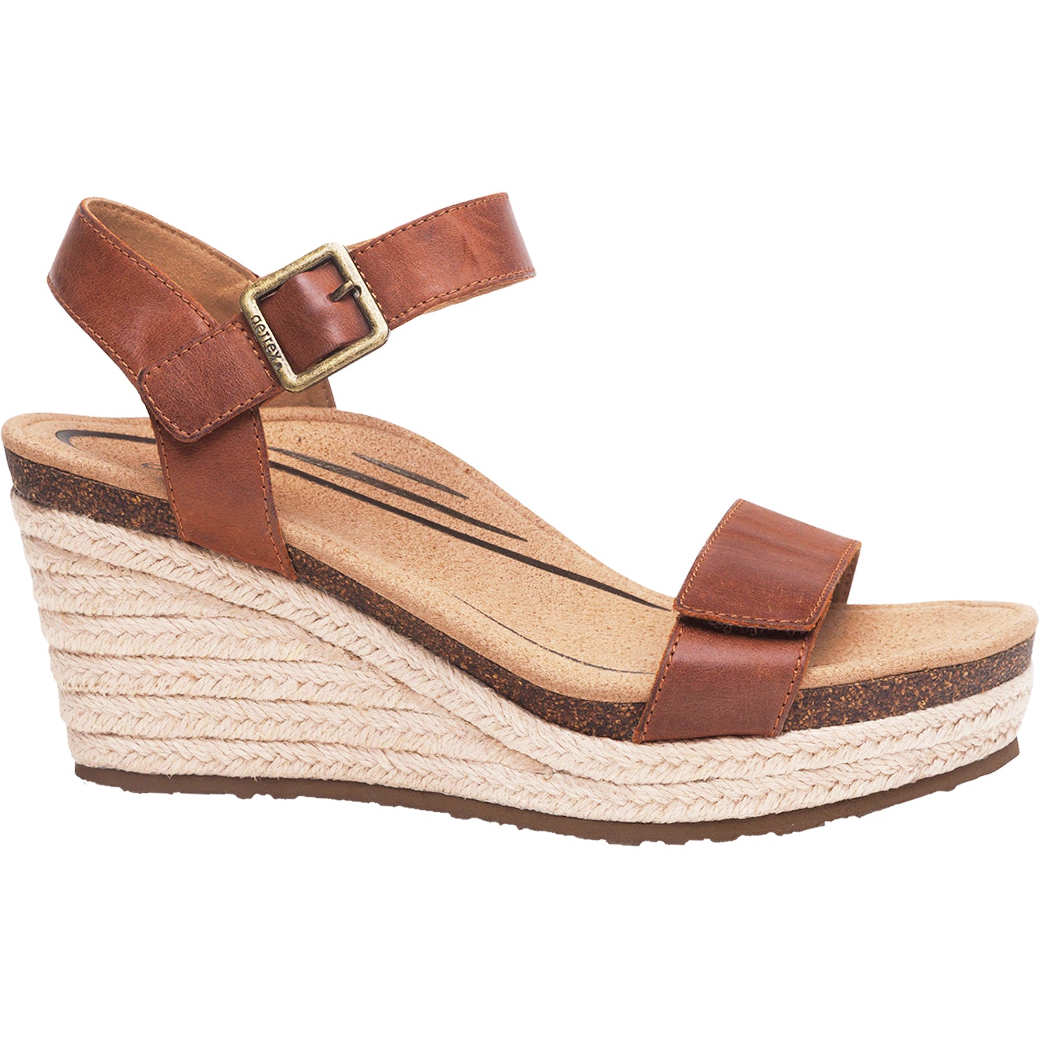 Womens Aetrex Women's Aetrex Sydney Walnut Leather Walnut Leather