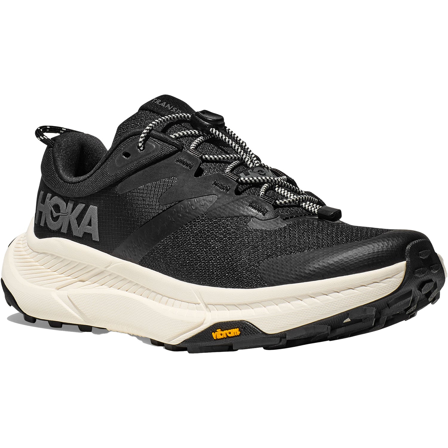 Mens Hoka one one Men's Hoka Transport Black/Alabaster Mesh Black/Alabaster Mesh