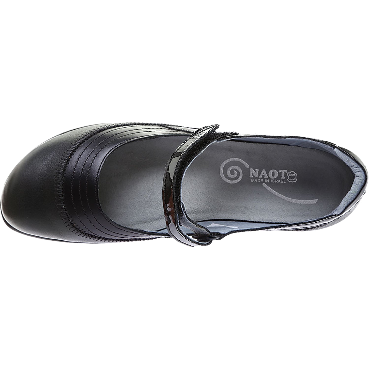 Womens Naot Women's Naot Kirei Black Madras/Shiny Leather Black Madras/Shiny Leather