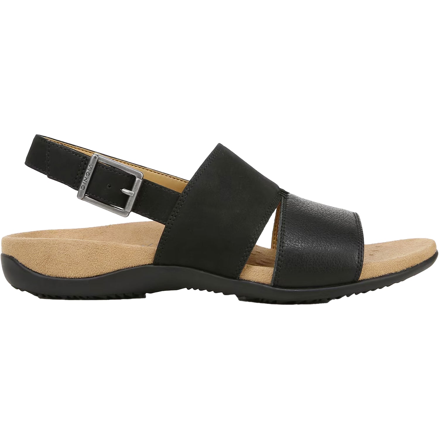 Womens Vionic Women's Vionic Morro Black Leather/Nubuck Black