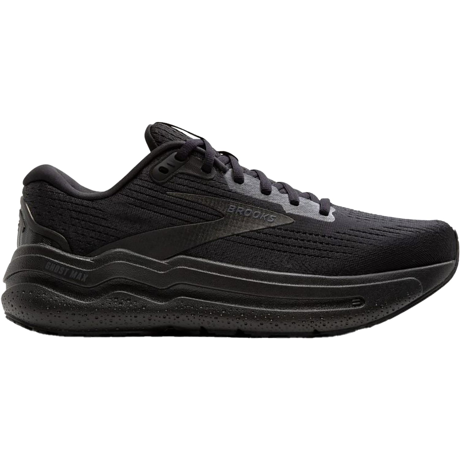 Womens Brooks Women's Brooks Ghost Max 2 Black/Black/Ebony Mesh Black/Black/Ebony