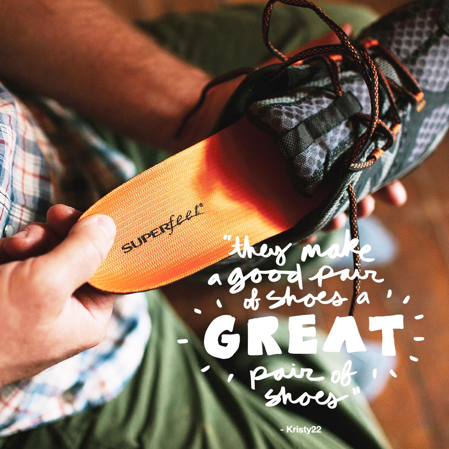 Unisex Superfeet Unisex Superfeet All-Purpose High Impact Support Orange Insoles Orange