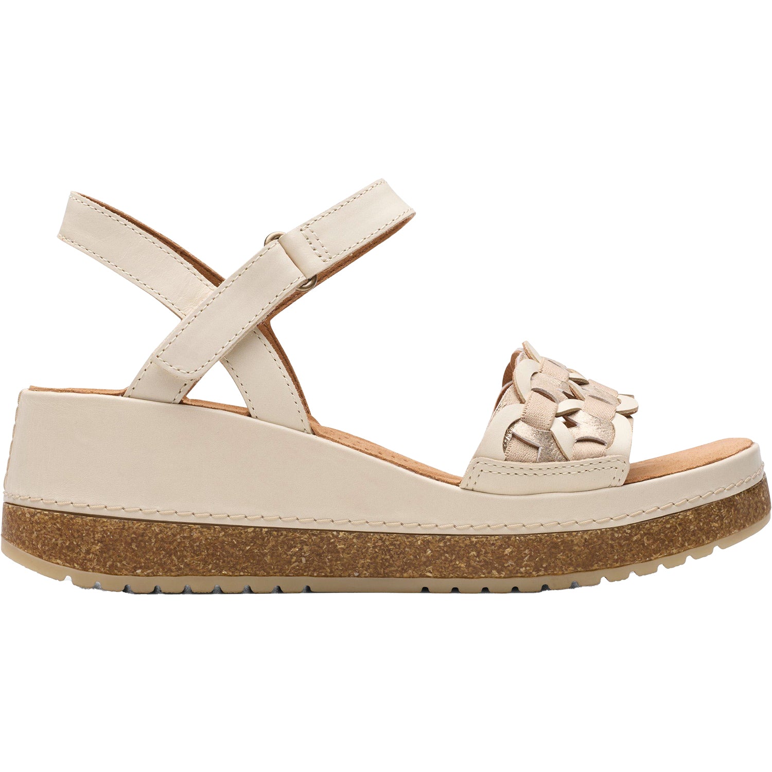 Womens Clarks Women's Clarks Kassanda Bar Cream Multi Leather Cream Multi Leather