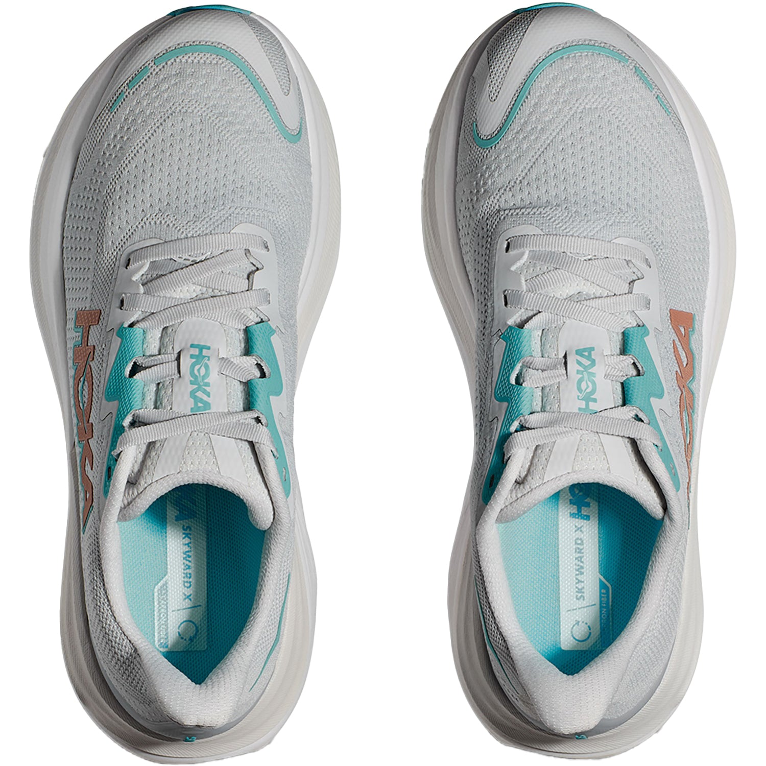 Womens Hoka one one Women's Hoka Skyward X Cosmic Grey/Rose Gold Synthetic Cosmic Grey/Rose Gold Synthetic