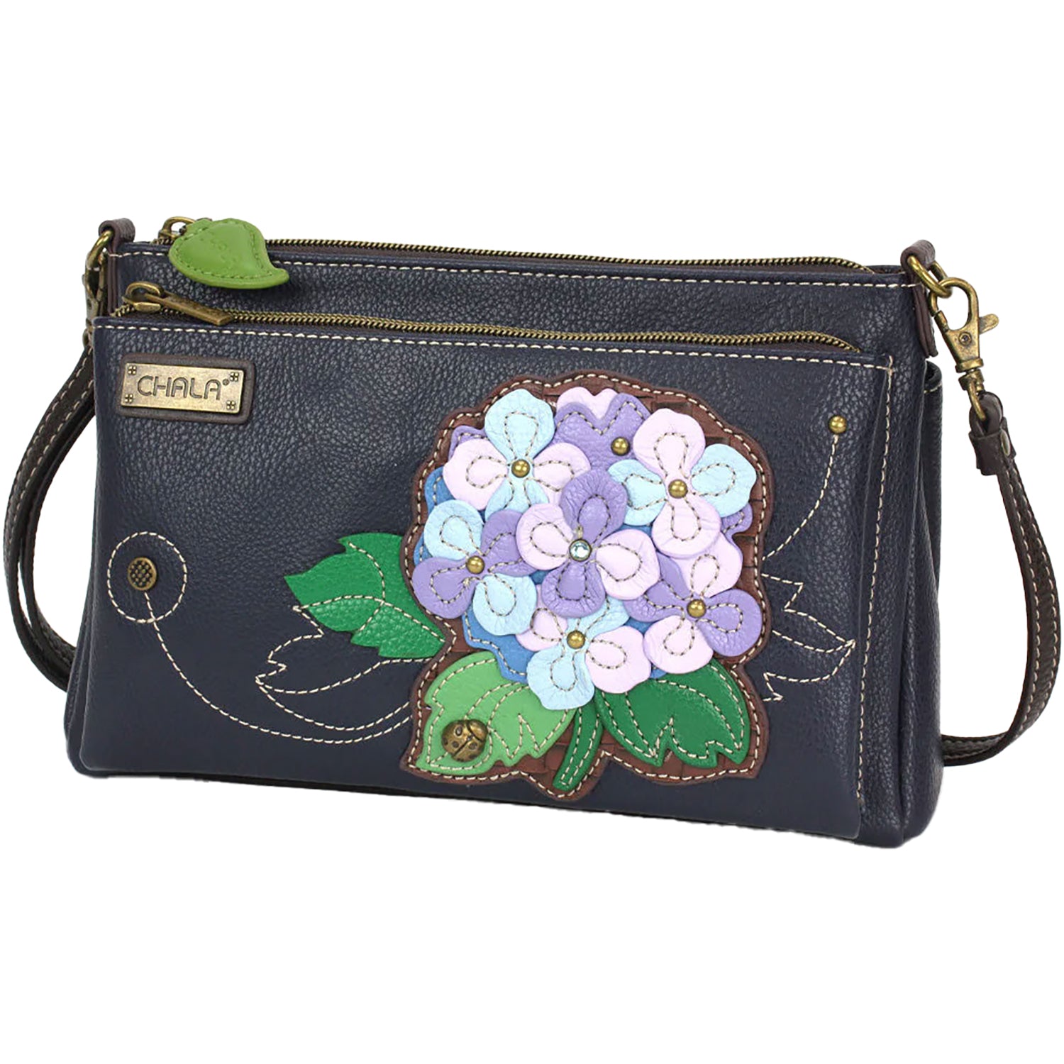 Unisex Chala Chala Hydrangea Deluxe Crossbody Navy Synthetic Navy Synthetic
