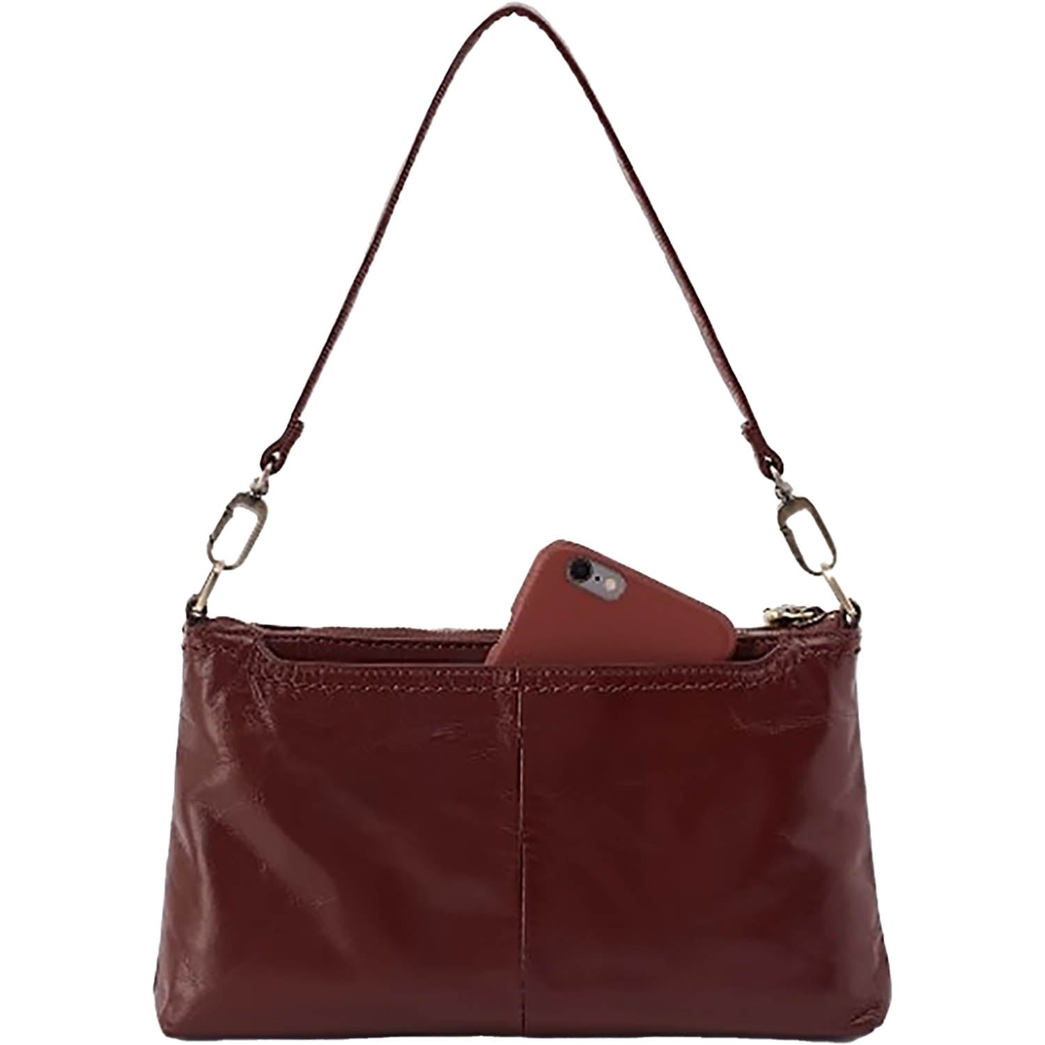 Hobo Hobo International Darcy Crossbody Chocolate Polished Leather Chocolate Polished Leather