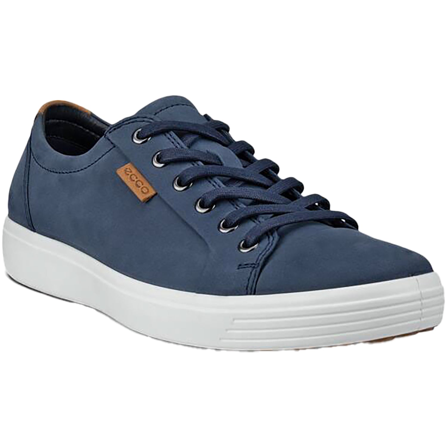 Mens Ecco Men's Ecco Soft 7 Sneaker Marine/Lion Nubuck Marine/Lion Nubuck