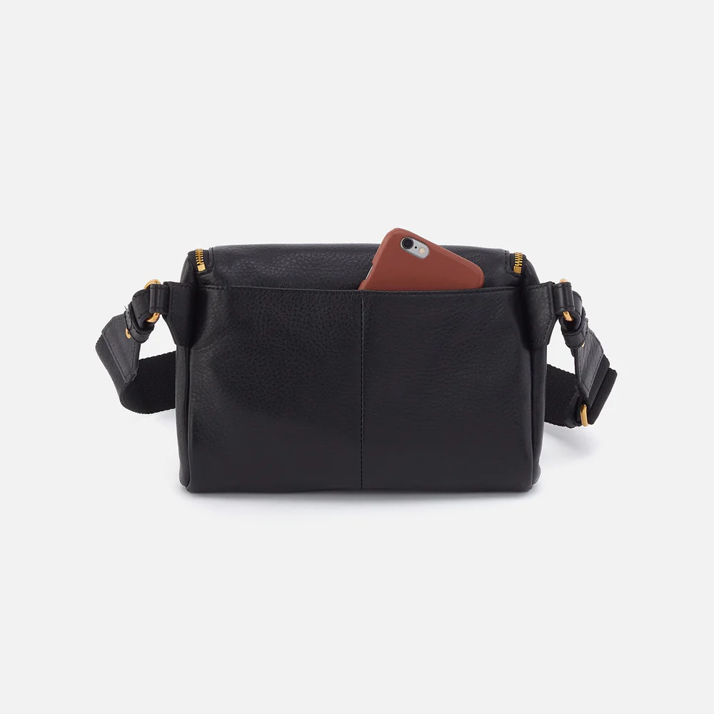 Womens Hobo Hobo International Fern Large Belt Bag Black Pebbled Leather Bag Black pebbled Leather