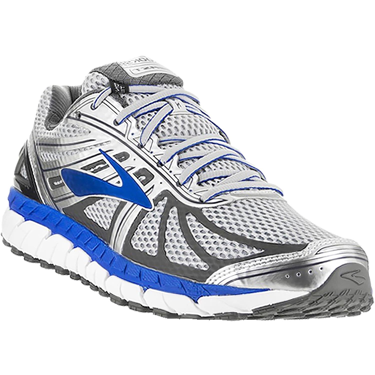 Mens Brooks Men's Brooks Beast 16 Silver/Electric Blue Mesh Silver/Electric Blue Mesh