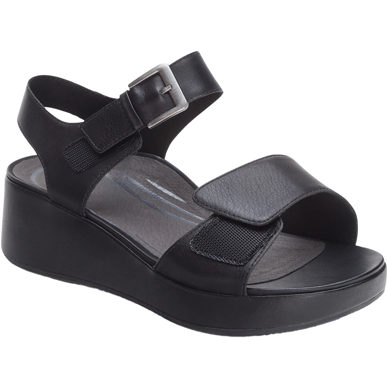 Womens Aetrex Women's Aetrex Ariel Black Leather Black