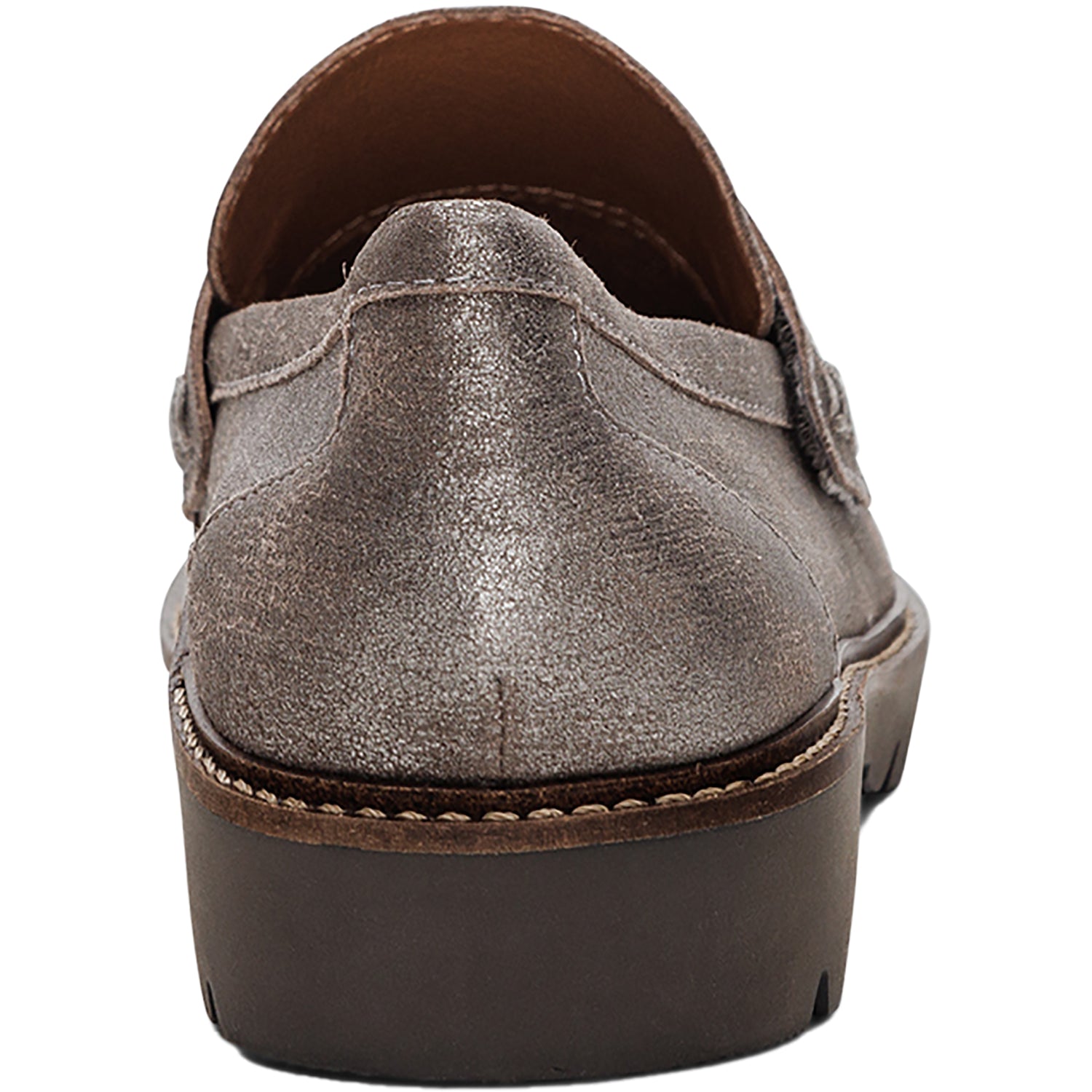 Womens Aetrex Women's Aetrex Collette Brushed Silver Leather Brushed Silver