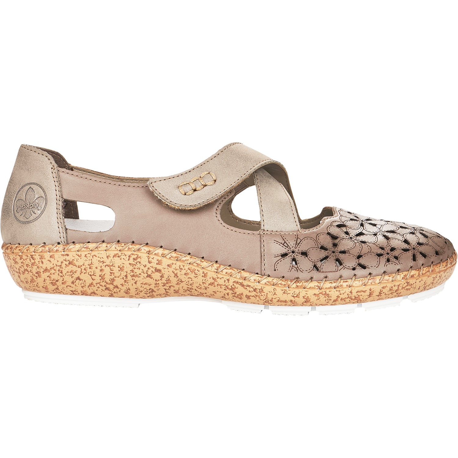 Womens Rieker Women's Rieker 44856-64 Cindy 56 Seal/Altgold Leather Seal/Altgold Leather