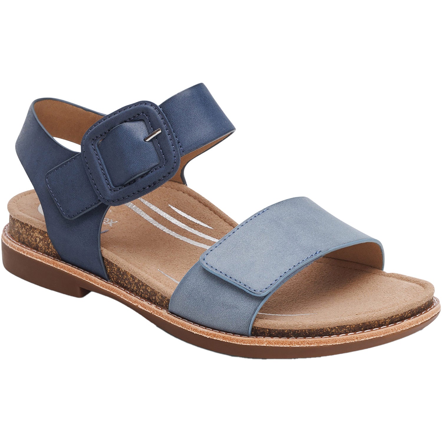 Womens Aetrex Women's Aetrex Claire Navy Leather Navy