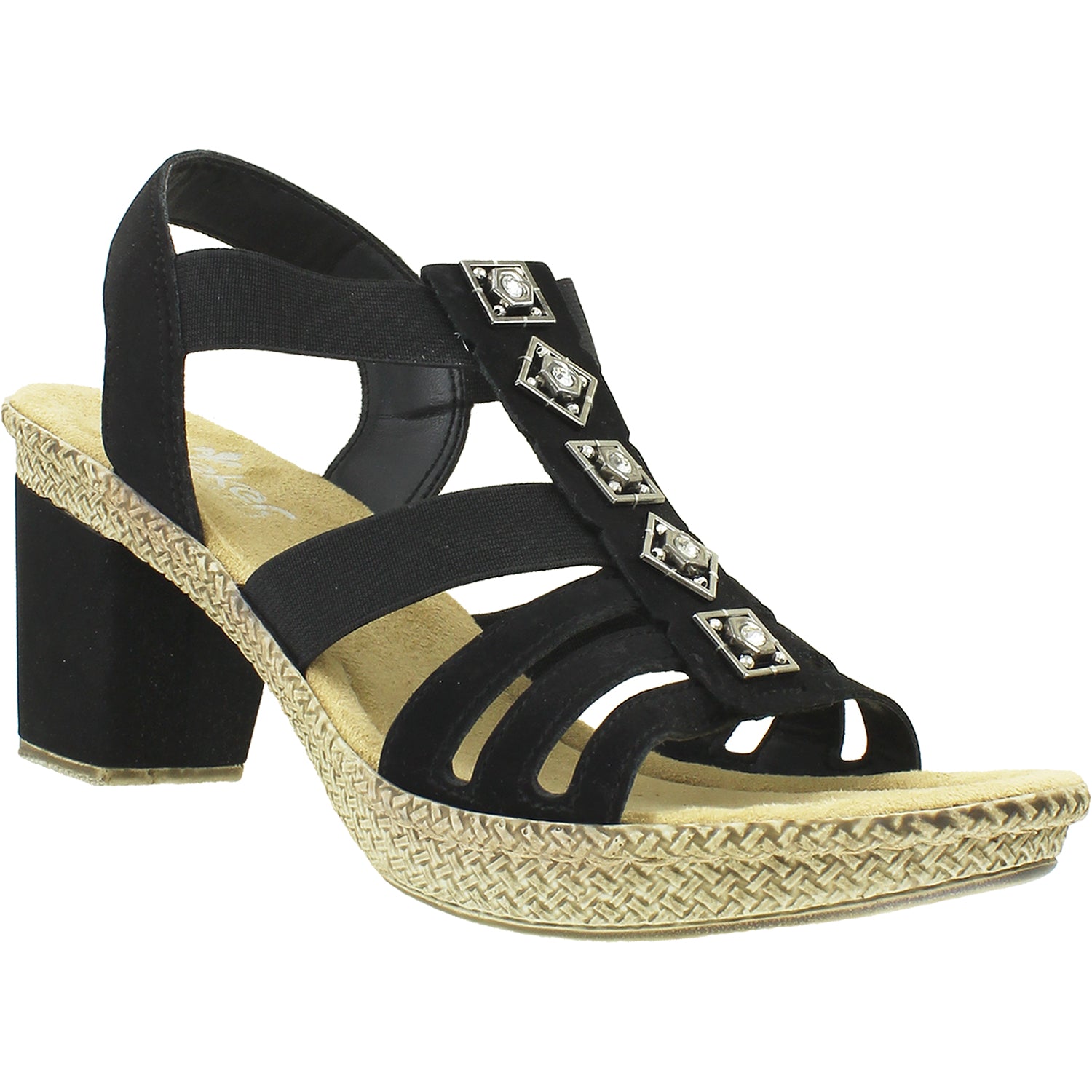 Womens Rieker Women's Rieker 66560-00 Rabea 60 Black Synthetic Black Synthetic