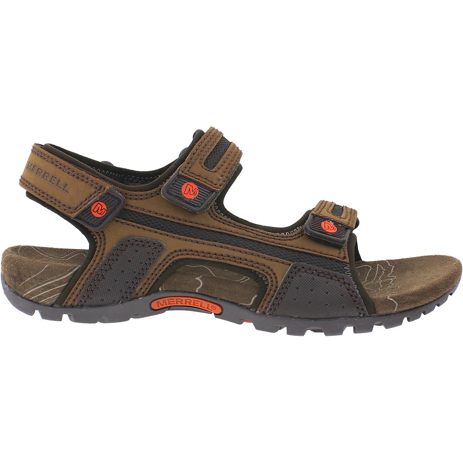 Mens Merrell Men's Merrell Sandspur Oak Dark Earth/Potters Clay Leather Dark Earth/Potters Clay Leather